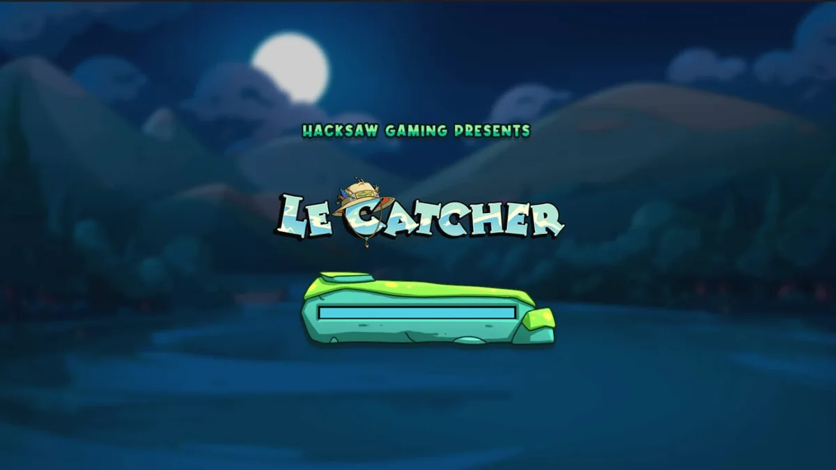 Tampilan antarmuka mobile slot Le Catcher dengan karakter rakun dan grid permainan